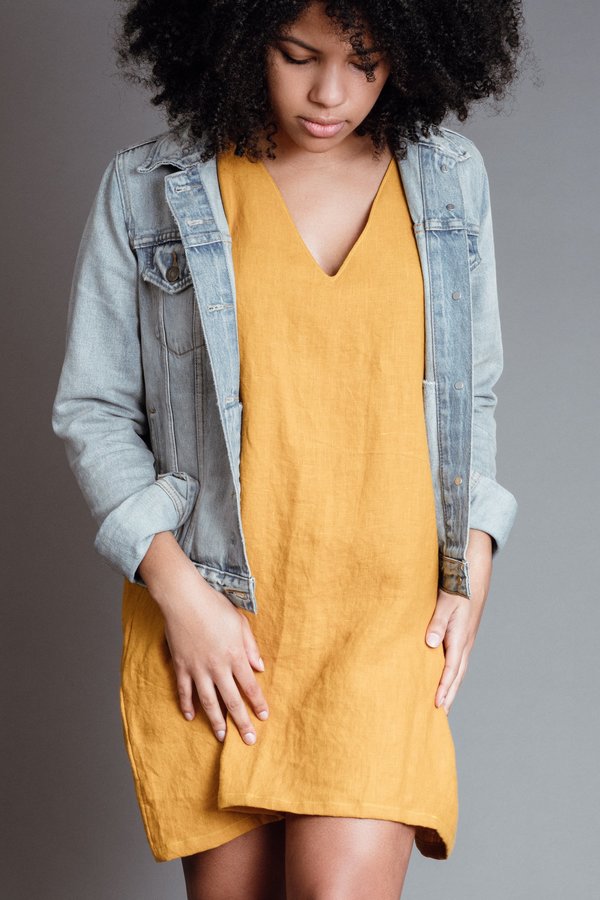 Marigold Deep V Dress Marigold Deep V Dress
