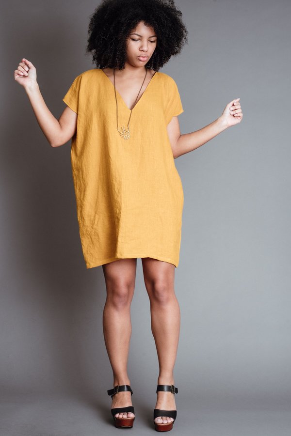 Marigold Deep V Dress Marigold Deep V Dress