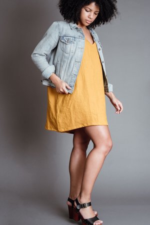 Marigold Deep V Dress Marigold Deep V Dress