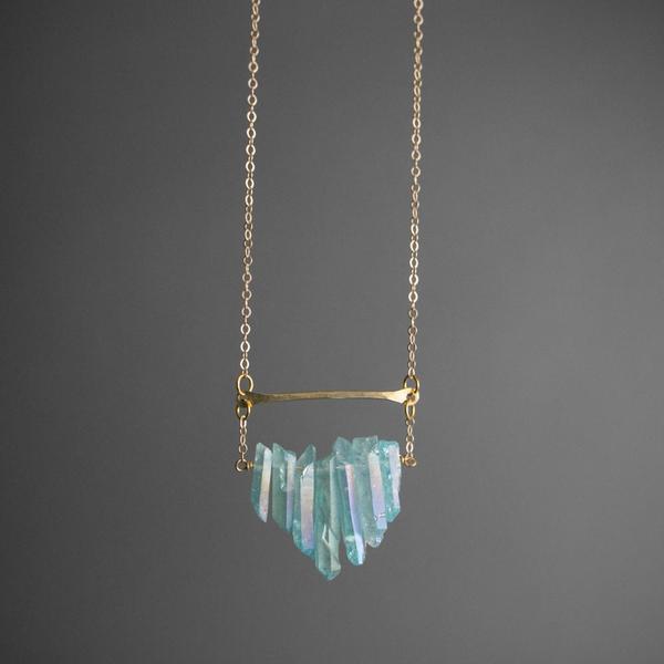 Multicrystal Necklace - Aqua Multicrystal Necklace - Aqua