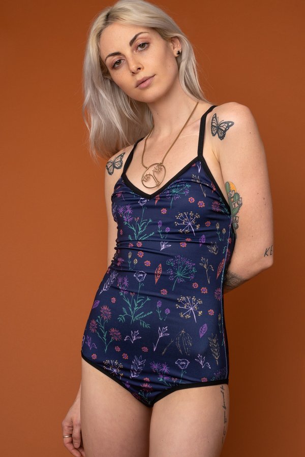 Night Garden One Piece Swimsuit Night Garden One Piece Swimsuit