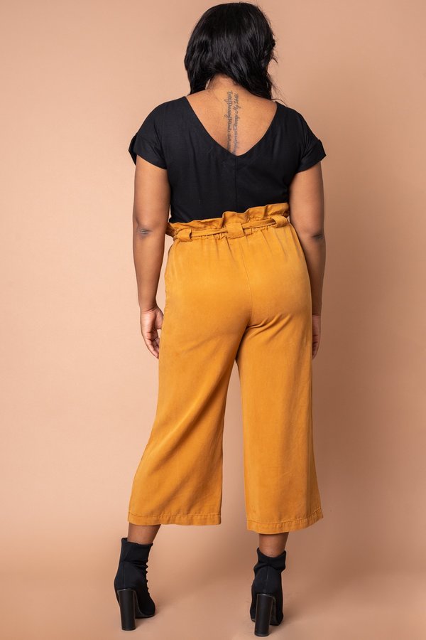 Ochre Tencel Paper Bag Pants Ochre Tencel Paper Bag Pants