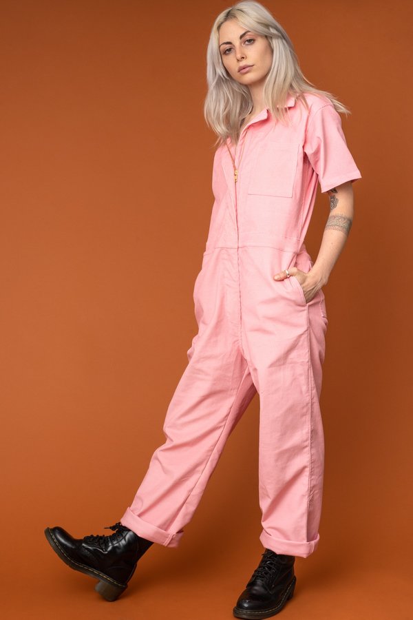 Pink Corduroy Coveralls Pink Corduroy Coveralls