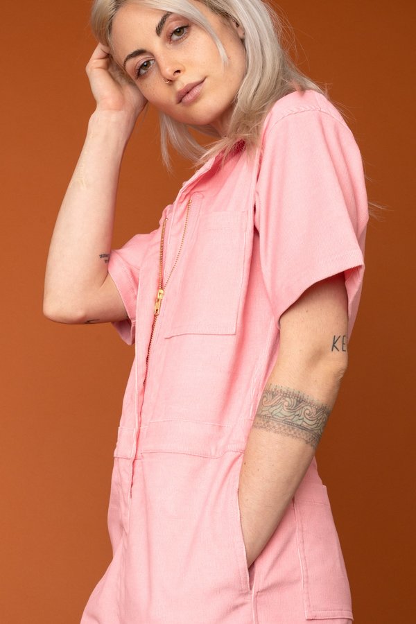 Pink Corduroy Coveralls Pink Corduroy Coveralls