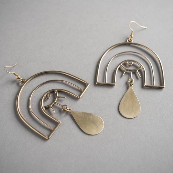 Refract Brass Earrings Refract Brass Earrings