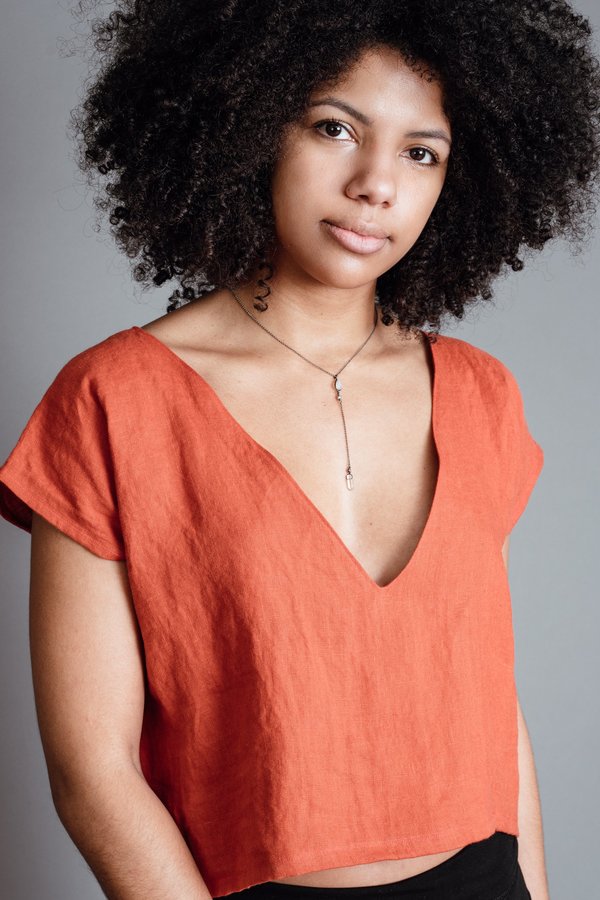 Rust Deep V Crop Top Rust Deep V Crop Top