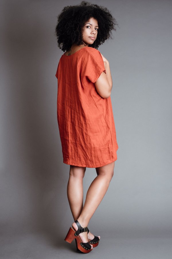 Rust Deep V Dress Rust Deep V Dress
