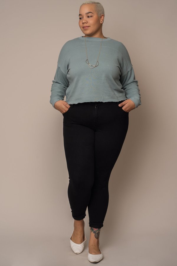 Sky Hemp Cut Off Sweatshirt Sky Hemp Cut Off Sweatshirt
