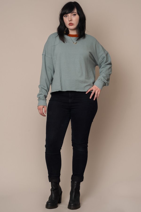 Sky Hemp Cut Off Sweatshirt Sky Hemp Cut Off Sweatshirt