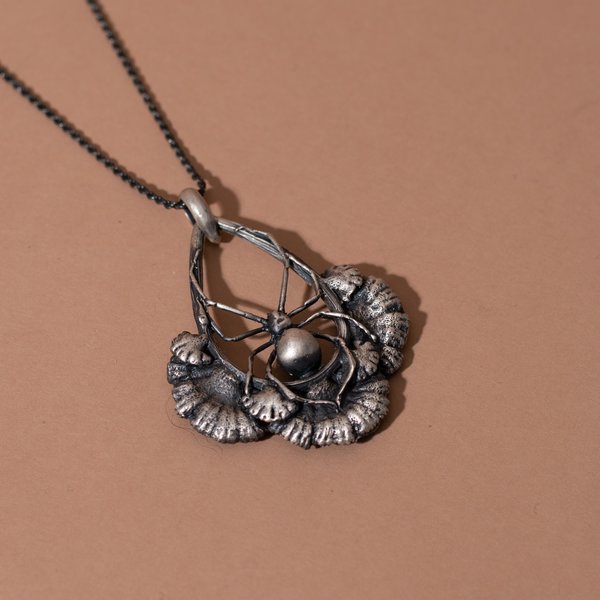 Spider Mushroom Necklace Spider Mushroom Necklace