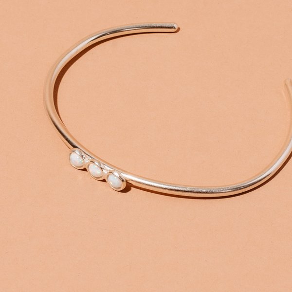 Stone Trio Stacking Cuff Bracelet Stone Trio Stacking Cuff Bracelet