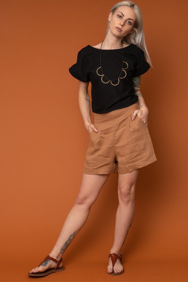 Tan Valentina Shorts Tan Valentina Shorts