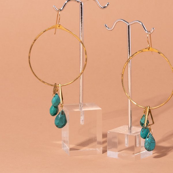 Turquoise and Triangles Earrings Turquoise and Triangles Earrings