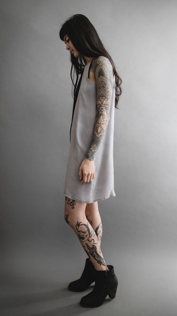 Two-Toned Cupro Mini Dress Two-Toned Cupro Mini Dress