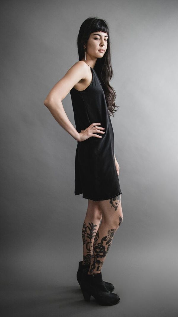 Two-Toned Cupro Mini Dress Two-Toned Cupro Mini Dress