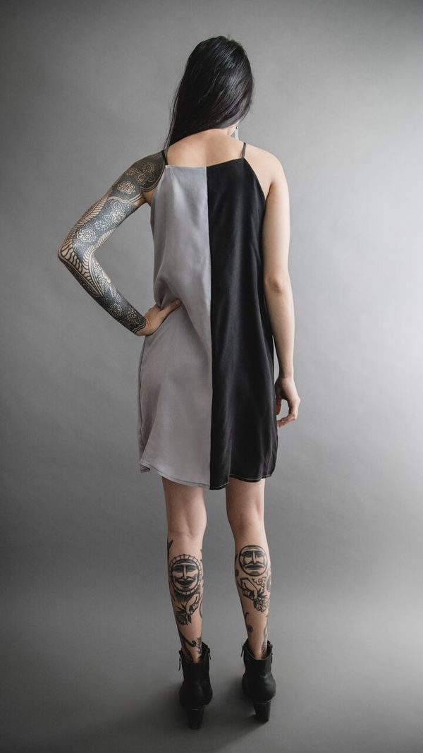 Two-Toned Cupro Mini Dress Two-Toned Cupro Mini Dress