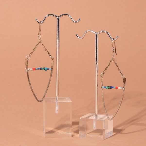 Wishbone Hoop and Beads Earrings Wishbone Hoop and Beads Earrings
