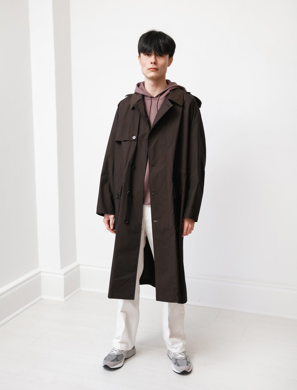 AURALEE｜COATS (WASHED FINX CHAMBRAY TRENCH COAT LIGHT B Washed Fine Chambray Trench Coat