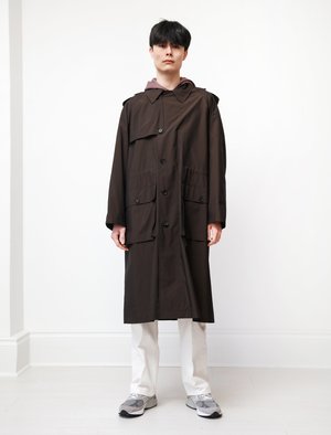 Auralee Finx Nylon Chambray Field Coat - Black | Garmentory