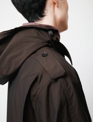 Auralee Finx Nylon Chambray Field Coat - Black | Garmentory