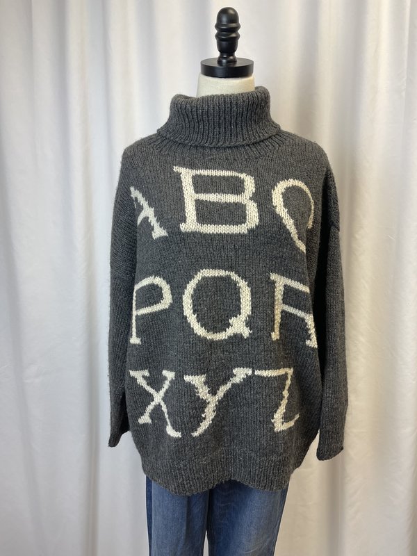 Vintage Roberta Freyman Bergdorf Alphabet Sweater (M) Vintage Roberta Freyman Bergdorf Alphabet Sweater (M)