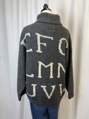 Vintage Roberta Freyman Bergdorf Alphabet Sweater (M) Vintage Roberta Freyman Bergdorf Alphabet Sweater (M)