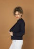 MJ. Watson Open Front Cotton Cardigan - navy - Thumbnail 3