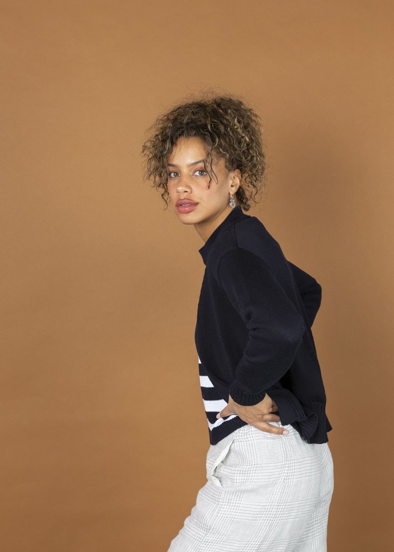 MJ. Watson Open Front Cotton Cardigan - navy
