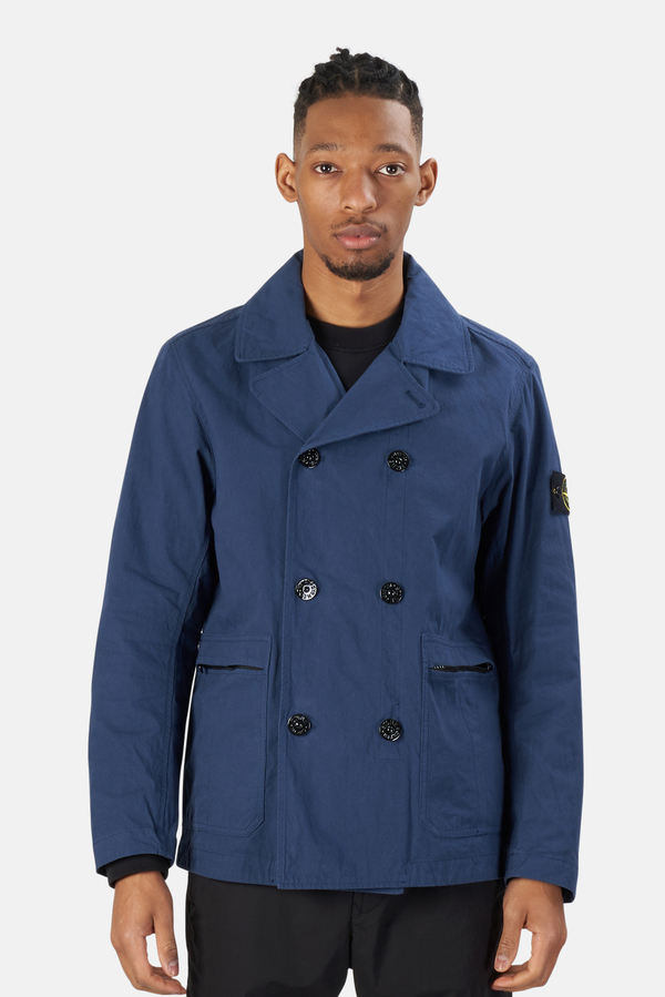 STONE  / ジャケット/M/コットン/ブルー/ART46146D28/3446 Stone Island Garment Dyed Cotton Cordura Peacoat - Blue | Garmentory