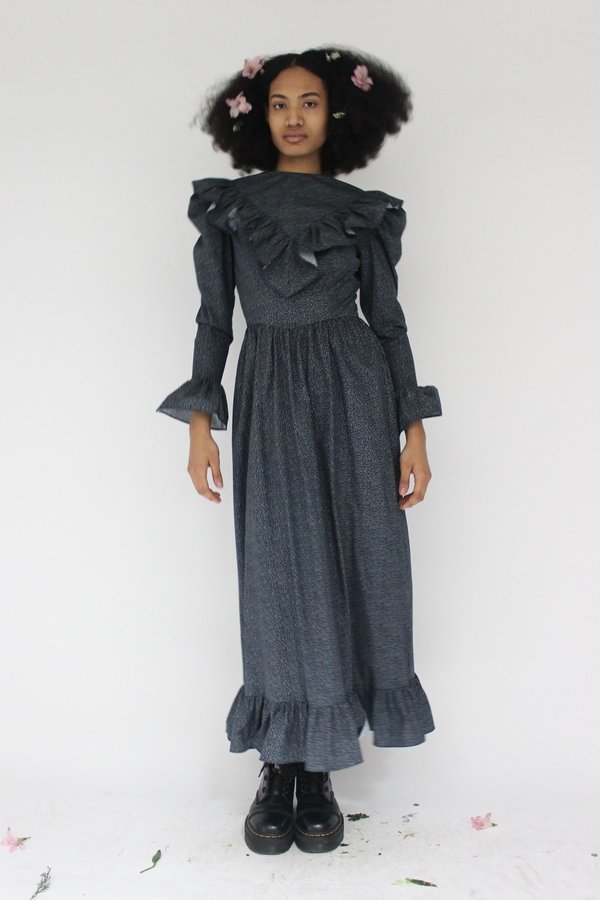 BATSHEVA Carol Dress - Navy Floral