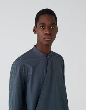 Unisex Lemaire wrapover shirt - midnight turquoise Unisex Lemaire wrapover shirt - midnight turquoise