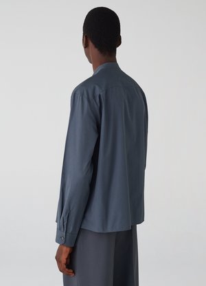 Unisex Lemaire wrapover shirt - midnight turquoise Unisex Lemaire wrapover shirt - midnight turquoise