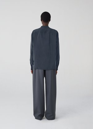 Unisex Lemaire wrapover shirt - midnight turquoise Unisex Lemaire wrapover shirt - midnight turquoise
