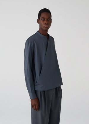 Unisex Lemaire wrapover shirt - midnight turquoise Unisex Lemaire wrapover shirt - midnight turquoise