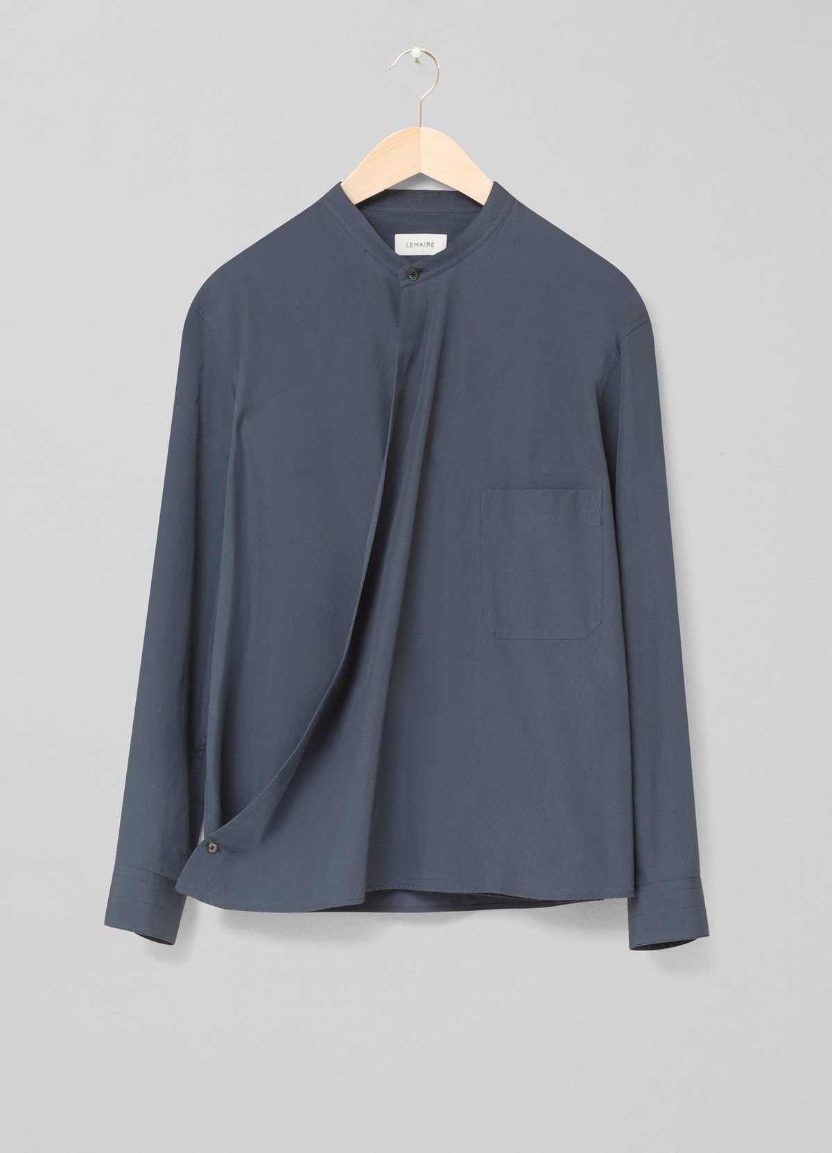 Lemaire wrapover shirt - midnight turquoise | Garmentory