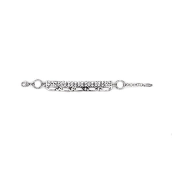 Joomi Lim Layered Chain, Hoop & Crystal Bracelet - Silver Joomi Lim Layered Chain, Hoop & Crystal Bracelet - Silver