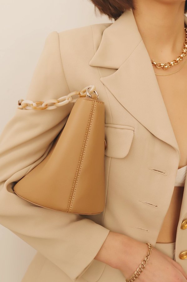 Melie Bianco Lana Vegan Leather Shoulder Bag - Tan Melie Bianco Lana Vegan Leather Shoulder Bag - Tan