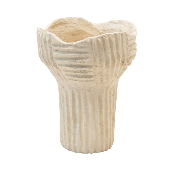 Leelanau Handmade Paper Mache Vase - natural Leelanau Handmade Paper Mache Vase - natural