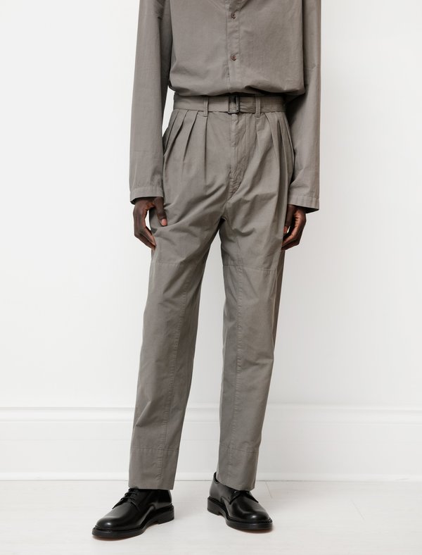 Lemaire 4 Pleats Pants - Dark Ash | Garmentory