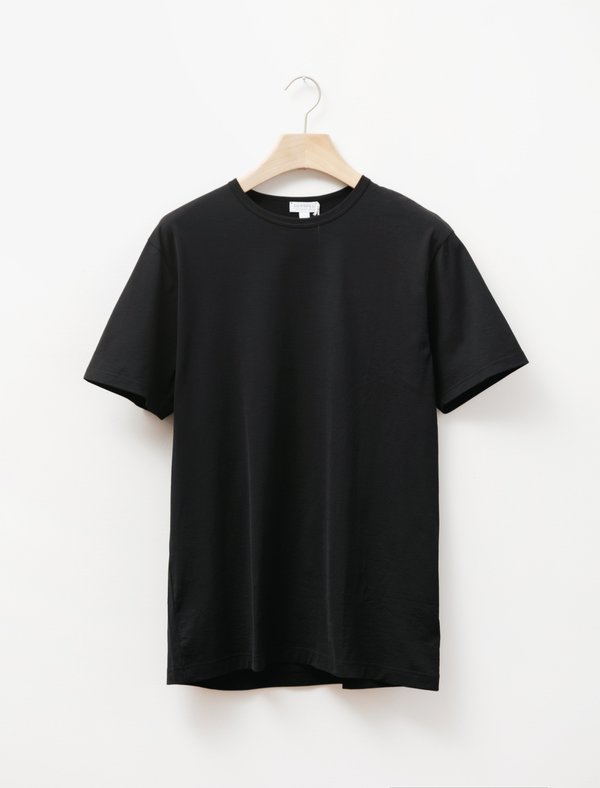 Sunspel Short Sleeve Classic Tee - Black Sunspel Short Sleeve Classic Tee - Black