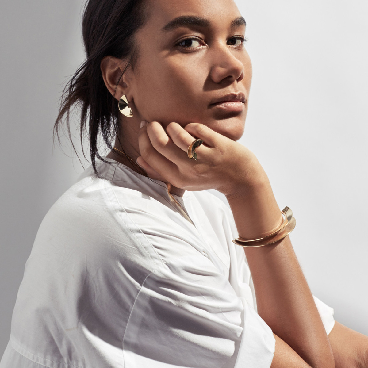 Metalepsis Projects Lygia Earrings - Brass - Image 2 of 3