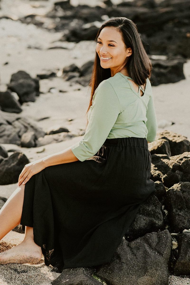 Kaiko button skirt - black | Garmentory