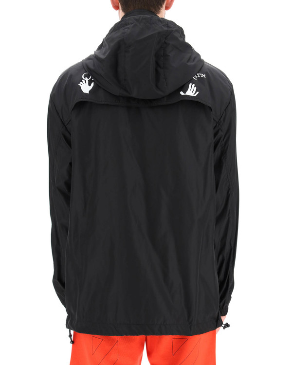 Off-White Logo Rain Jacket - Black | Garmentory