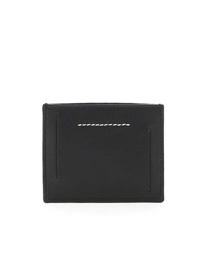 ★MM6 Maison Margiela★ Logo Card Holder Black XS54UI0129P48 MM6 Maison Margiela Signature Leather Cardholder | Black