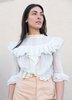 Vintage Edwardian Ruffled Blouse - white - Thumbnail 3