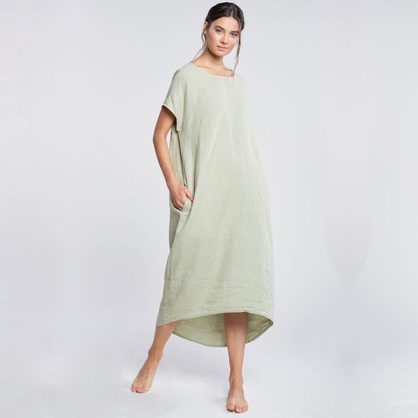 Filosofia Brooke Linen Dress - Dusty Olive