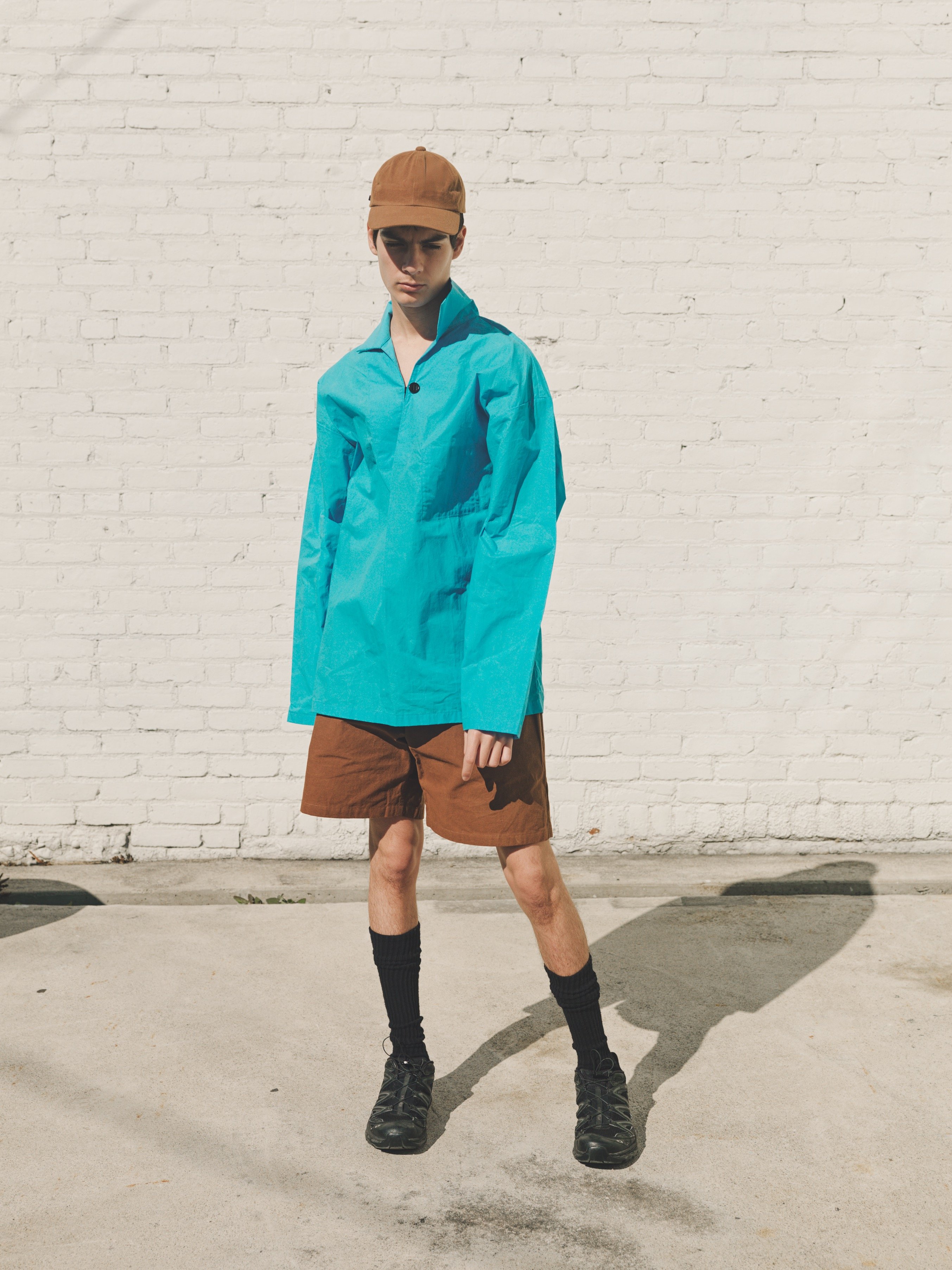MAN-TLE R8 S2 Wax Pullover Smock Shirt - Summer Blue | Garmentory