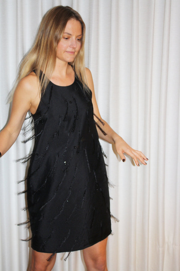 free a line dress pattern Jluxlabel Women's Fringe Knit Maxi Dress