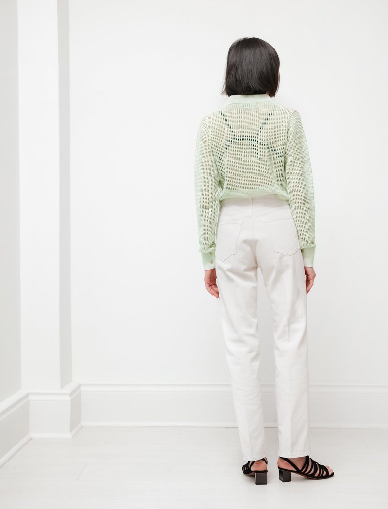 Auralee Hard Twist Denim Pants - White Ivory | Garmentory
