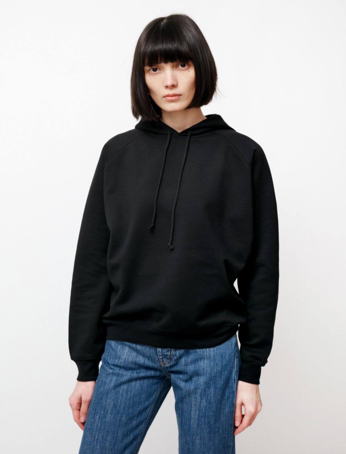 Auralee Super Soft Sweat Big P/O Parka - Black | Garmentory